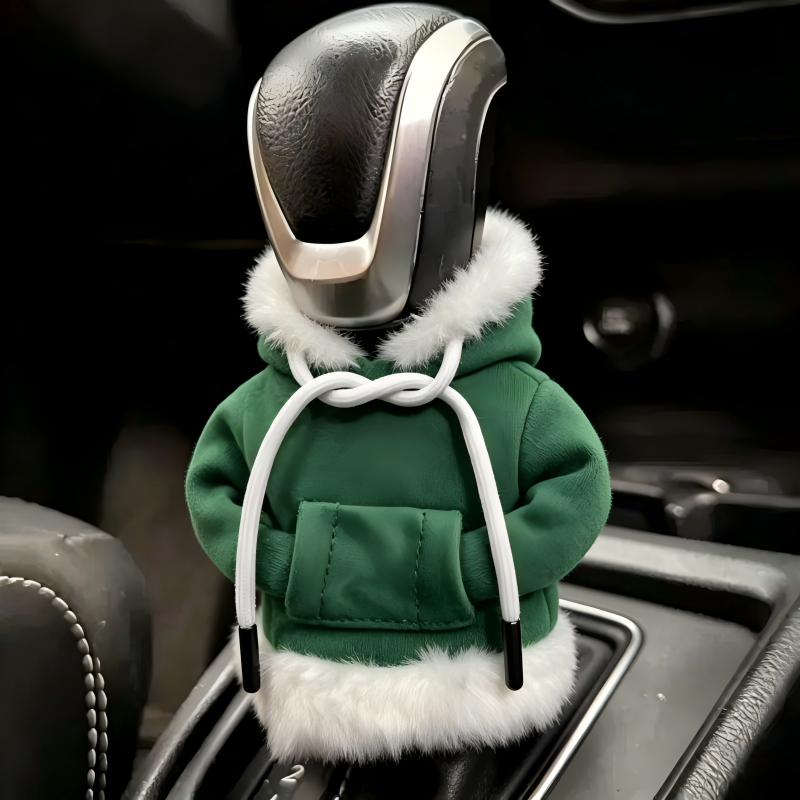 Universal Car Shift Knob Cover Hoodie Cute Interior Decoration Accessory