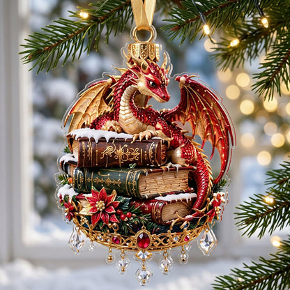 Dragons Library XR1710023CL Christmas Ornament