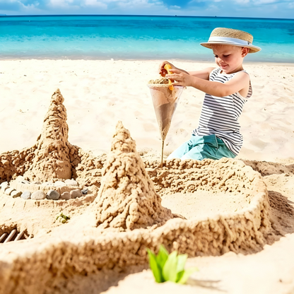 Creative Drip Sandcastle Tool with Anti Slip Handle Beach Sand Sculpture Maker for Kids