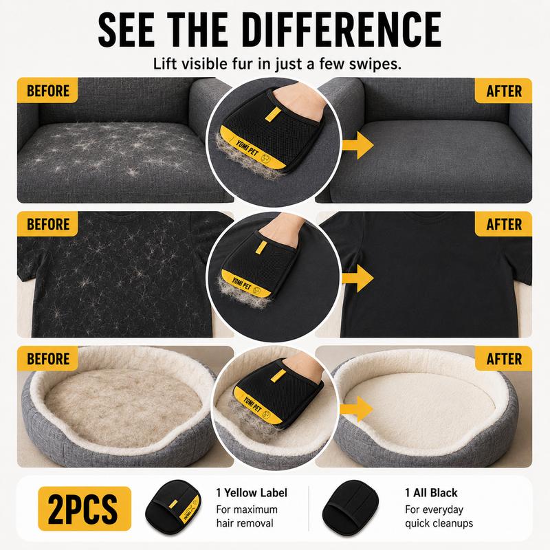 🔥 Early Black Friday Deal🔥Dog & Cat Grooming Reusable Pet Hair Remover Mitts