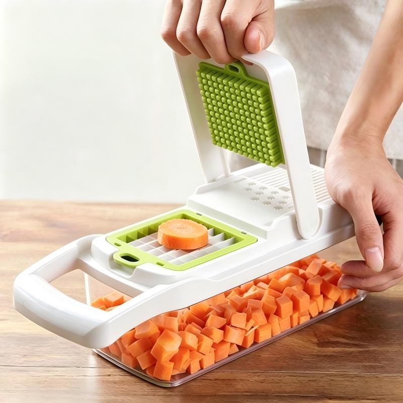 Multifunctional Food Chopper with Stainless Steel Blades Vegetable Slicer Dicer