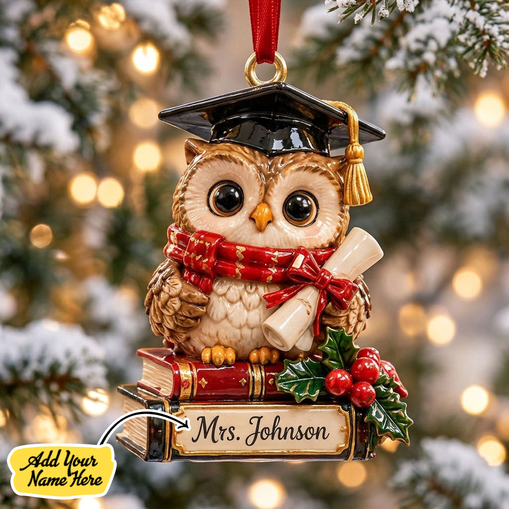 Personalized Graduation Owl XR1710044CL Christmas Ornament