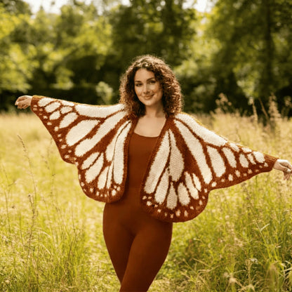 🔥 HOT SALE 49% OFF🔥Monarch Butterfly Cardigan – Handcrafted Statement Piece 🦋