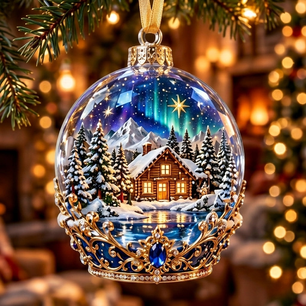 Snow Globe House XR1710003CL Christmas Ornament