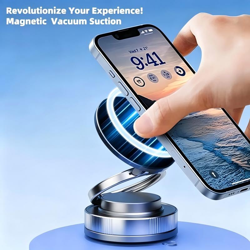 360° Adjustable Vacuum Magnetic Phone Mount for Car Desk Mirror Fit for iPhone
