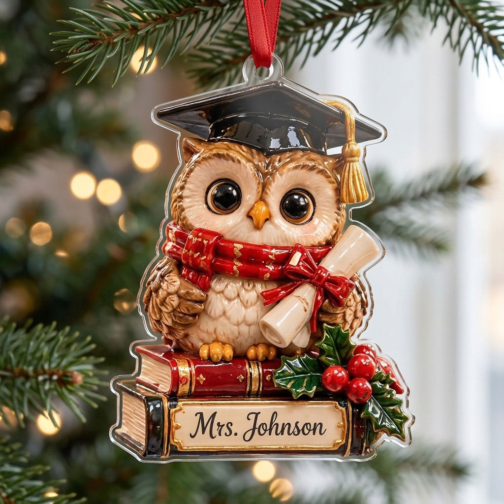 Personalized Graduation Owl XR1710044CL Christmas Ornament