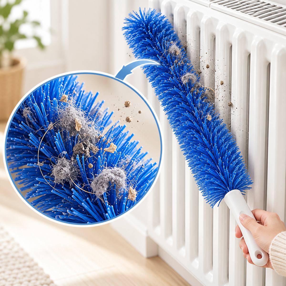 Fan cleaning brush