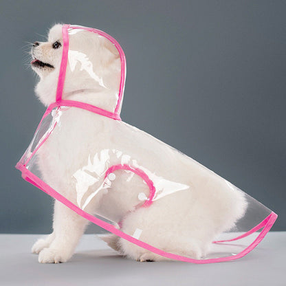 Transparent Thick Cape Dog Raincoat for Small Medium Dogs 🐶