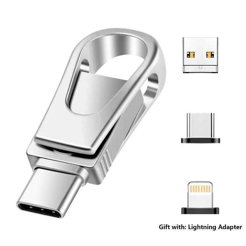 💎2-in-1 dual-interface flash drive—featuring high-speed USB 3.0 data transfer and compatibility with all Android, iOS, and HarmonyOS smartphones and computers.😱