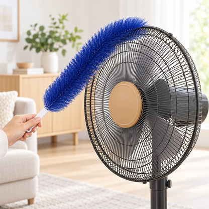 Fan cleaning brush