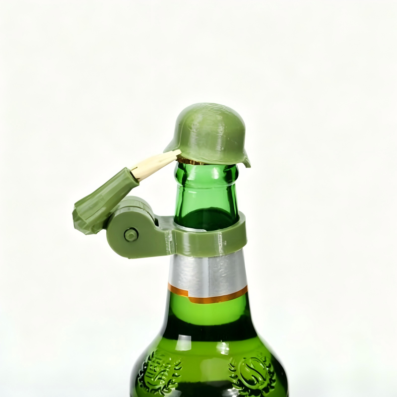 Soldier Salute Beer Bottle Cap Helmet