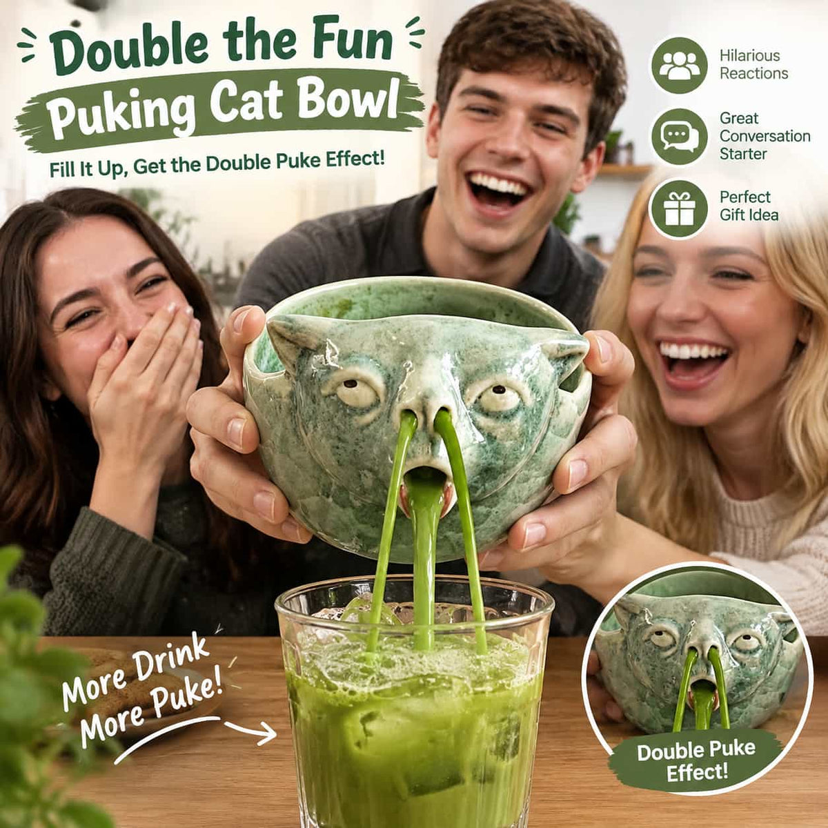 🔥Last Day 49% OFF - 😂🐱Funny Puking Cat Matcha Bowl