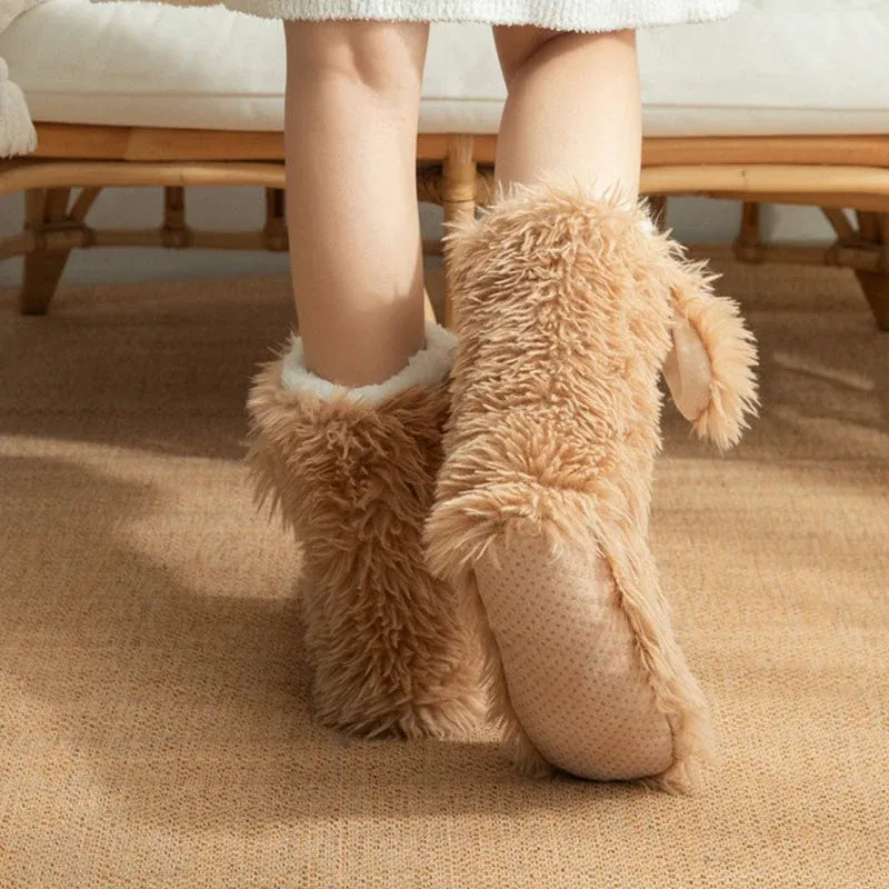 🧦 Women's Cozy Plush Slipper Socks | Warm Fleece Anti-Slip for Cozy Winter Days At Home❄️