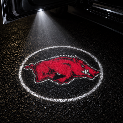 Arkansas Razorbacks car door projector light design