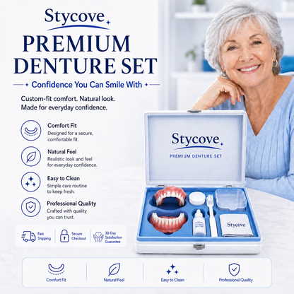 Comfort-fit decorative denture set