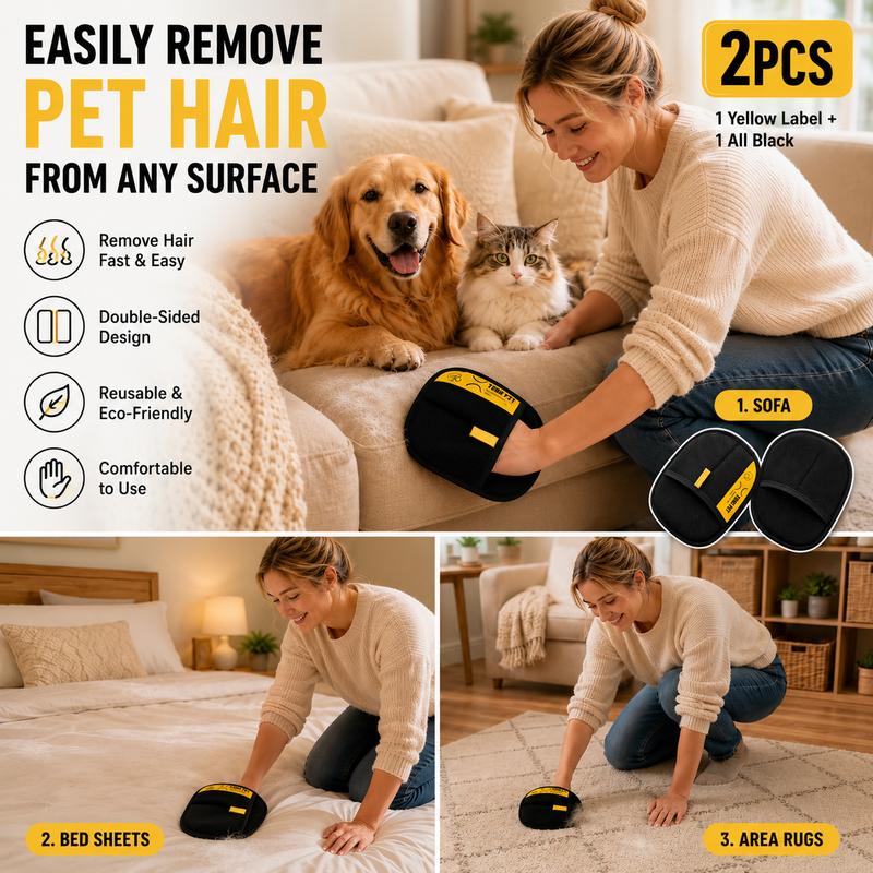 🔥 Early Black Friday Deal🔥Dog & Cat Grooming Reusable Pet Hair Remover Mitts