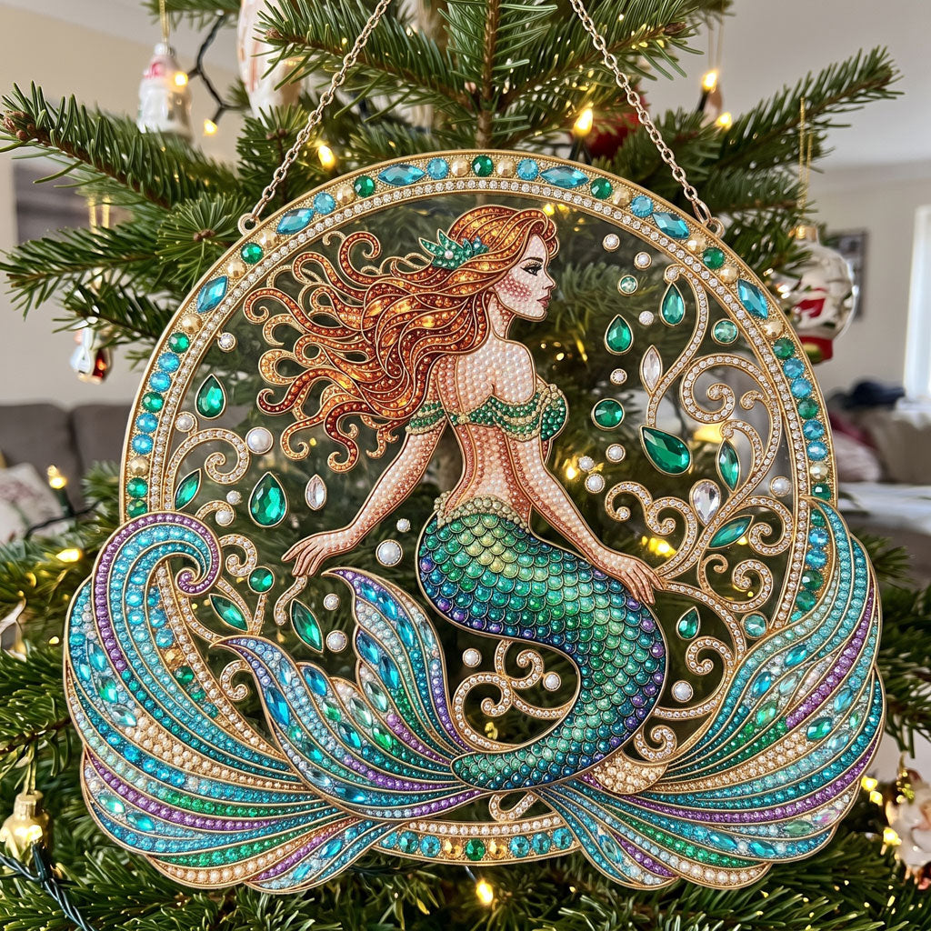 Emerald Mermaid Diamond Art Hanging Ornament Kit
