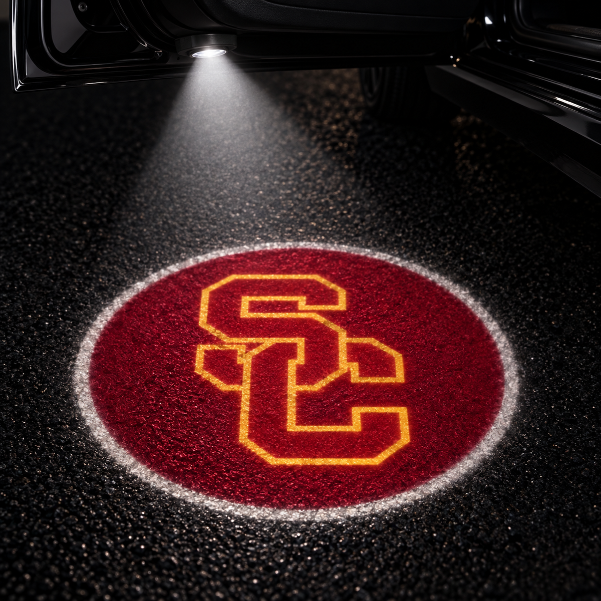 USC Trojans car door projector light design