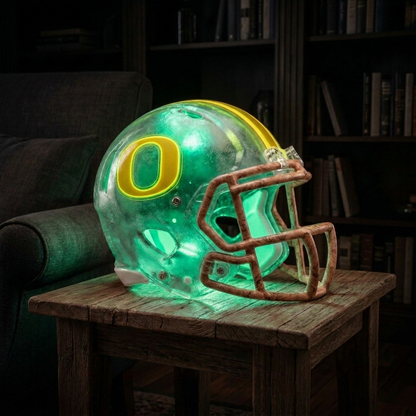 🏈 Handmade Football Helmet Lamp – LED Team Fan Cave Light with 32 Team Styles