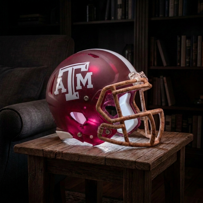 🏈 Handmade Football Helmet Lamp – LED Team Fan Cave Light with 32 Team Styles