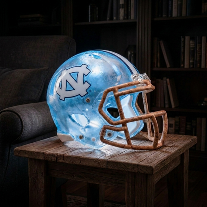 🏈 Handmade Football Helmet Lamp – LED Team Fan Cave Light with 32 Team Styles