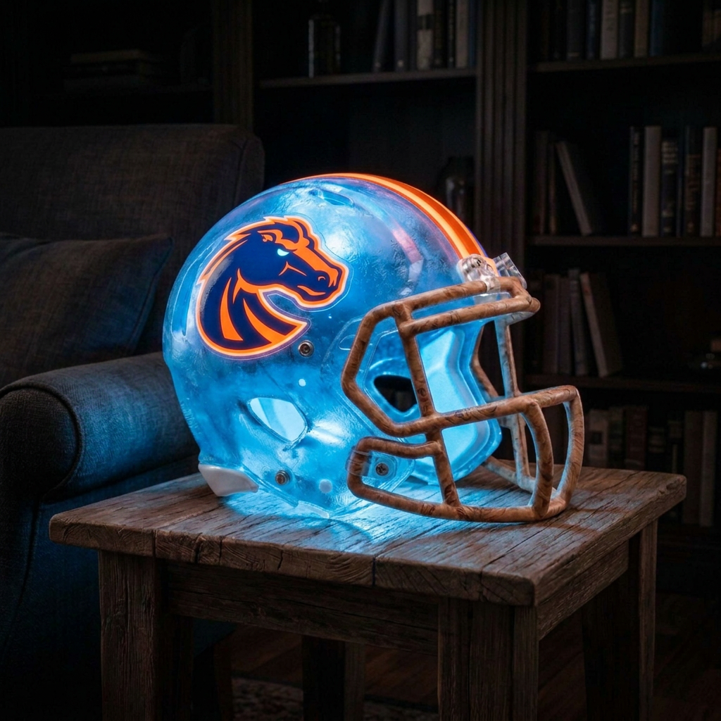 🏈 Handmade Football Helmet Lamp – LED Team Fan Cave Light with 32 Team Styles