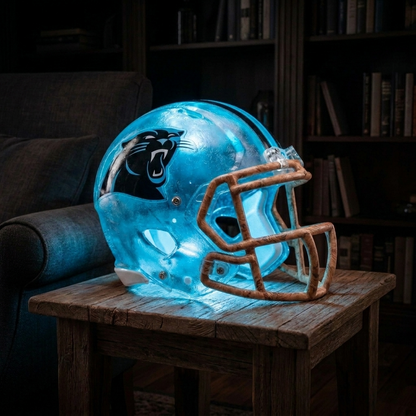 🏈 Handmade Football Helmet Lamp – LED Team Fan Cave Light with 32 Team Styles