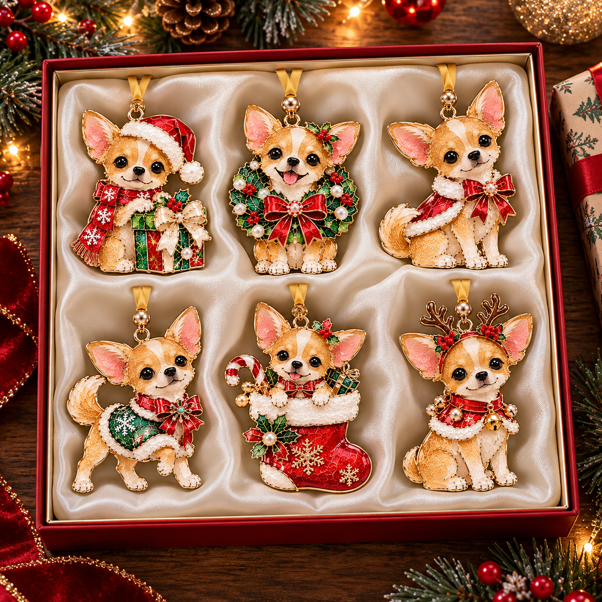 Christmas Chihuahua XR2110006CL Christmas Ornament