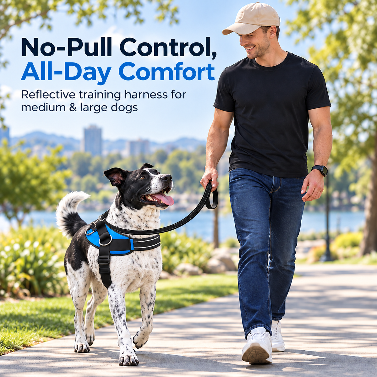 🐾 No-Pull Reflective Dog Harness | Comfortable Control for Every Walk