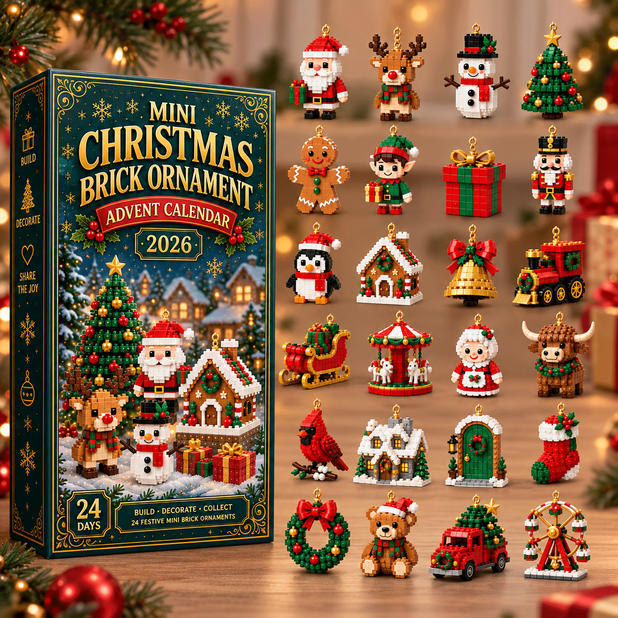 ⏳ Last day to save 49% – 🎄 24-Day Mini Christmas Ornament Advent Calendar 🎄