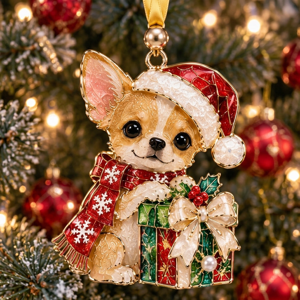 Christmas Chihuahua XR2110006CL Christmas Ornament