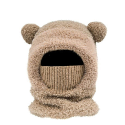 🔥LAST DAY 50% OFF - Women's Solid Pom Pom Bear-Ear Beanie Hat