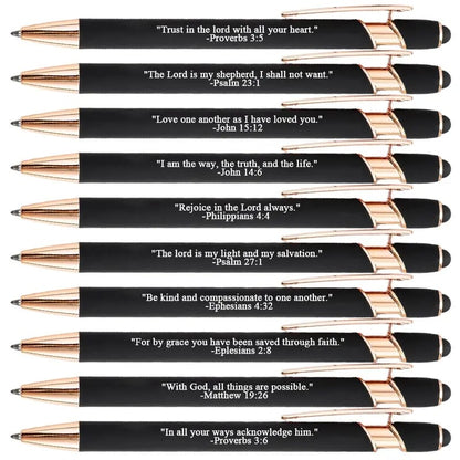 🔥Last Day 49% OFF❤️🙌Find Daily Strength: Premium Comfort Bible Verse Pens – 10pcs (Gift Set)