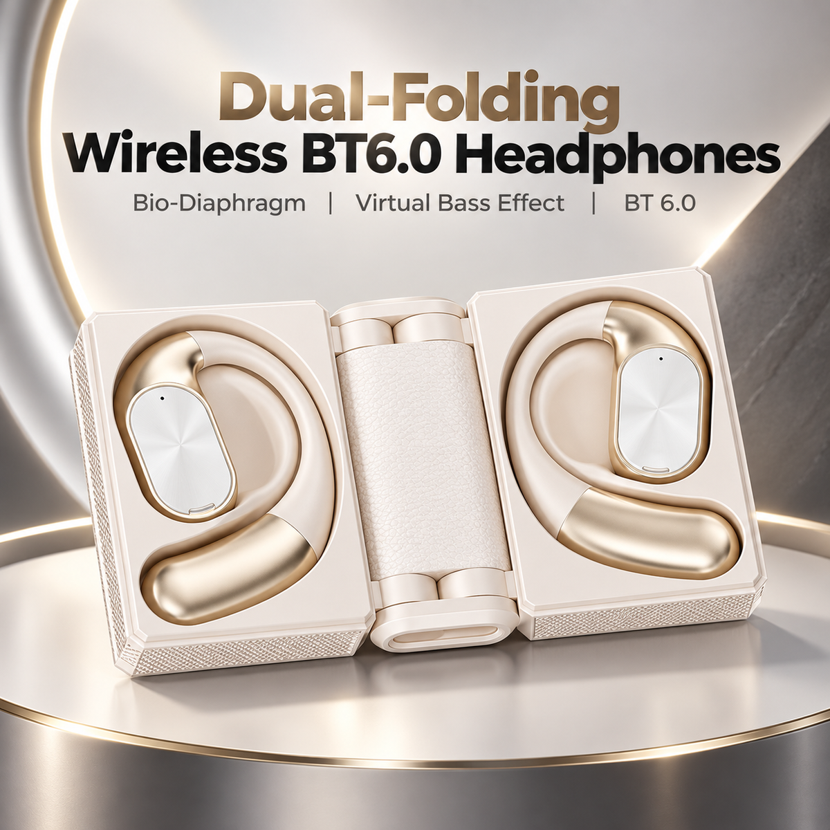 🔥Ear Buds  - Headphones Bluetooth with Dual-Fold Design