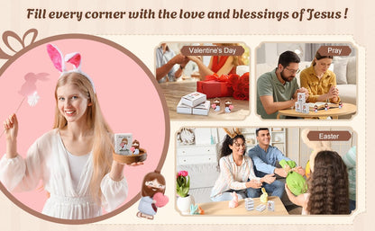 💝Valentine's Day Pre-Sale Save 50%✝️6 PCS Mini Jesus Loves You Figurines Gifts✨