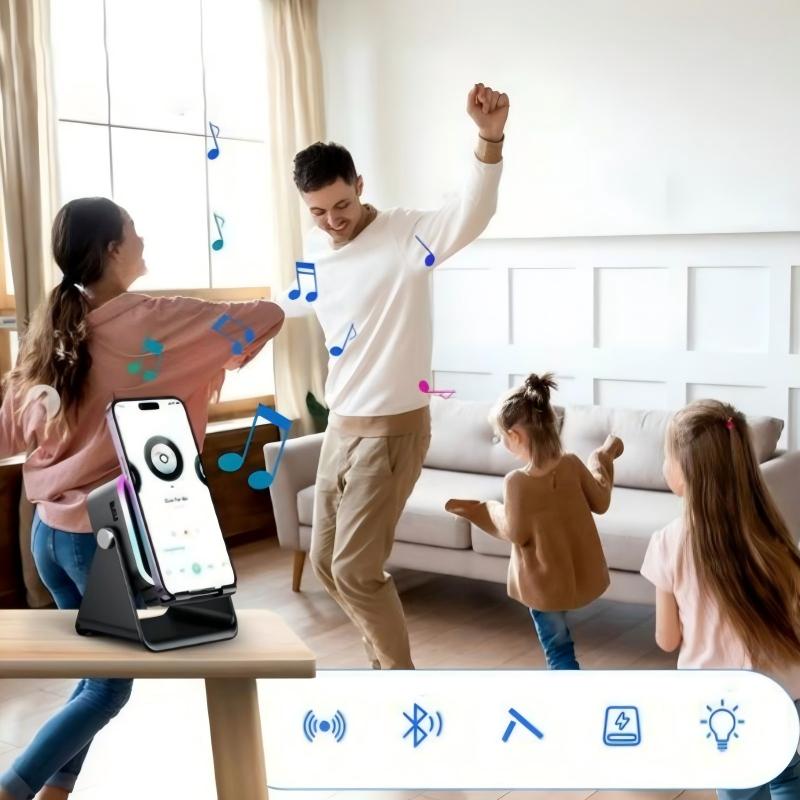 Wireless Induction Speaker Stand for Audio Devices