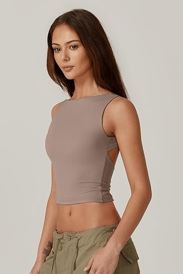⏰LAST DAY 50% OFF🔥Women's Sexy Open Back Sleeveless Crop Tank