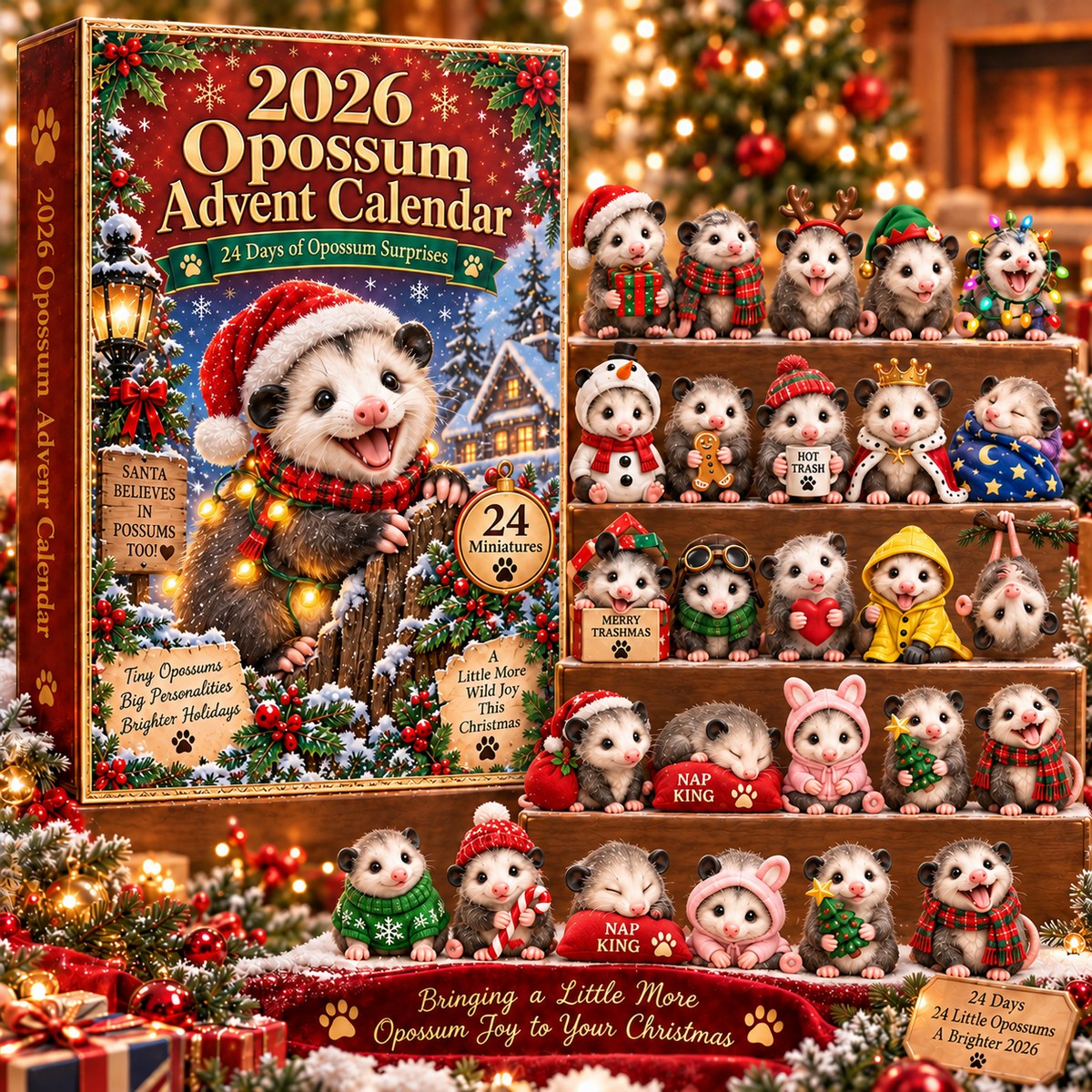 2026 Opossum Advent Calendar 🐾 – 24 Days of Adorable Opossum Collectibles
