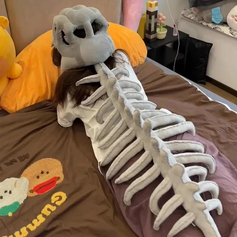 Dinosaur Skeleton Costume — Movable Jaw & Plush Tail (Ages 3-10)