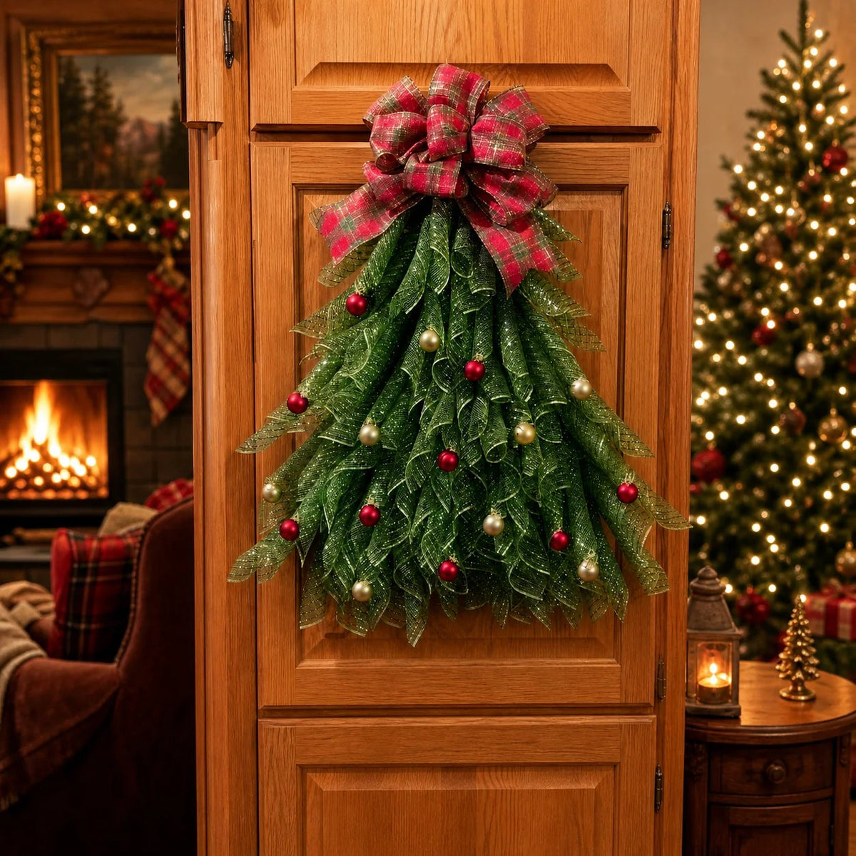🔥Christmas Sale 50% OFF - 🎄Handmade Christmas Tree Wreath for Front Door