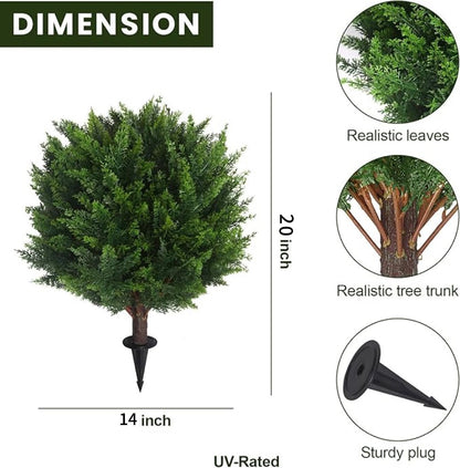 💥LAST DAY 49% OFF-Artificial Cedar Topiary Ball Tree