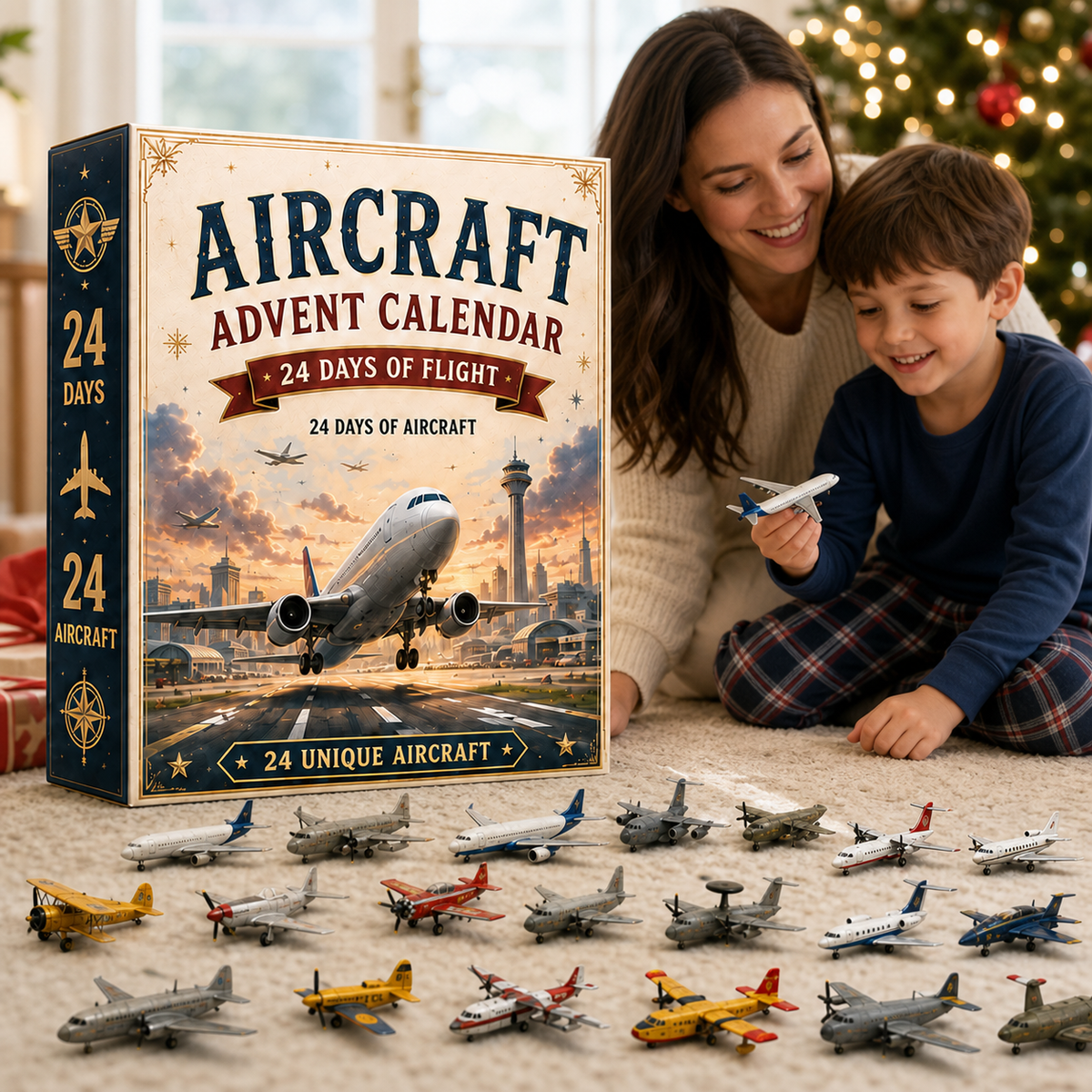 🎄Last Day 49% OFF – ✈️ Aircraft Advent Calendar 2026 | 24 Days of Flight with 24 Unique Miniature Airplanes, Jets & Aviation Collectibles 🎄🎁
