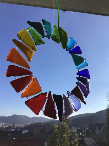 🔥LAST DAY 50% OFF - 🌈✨Rainbow wreath suncatcher