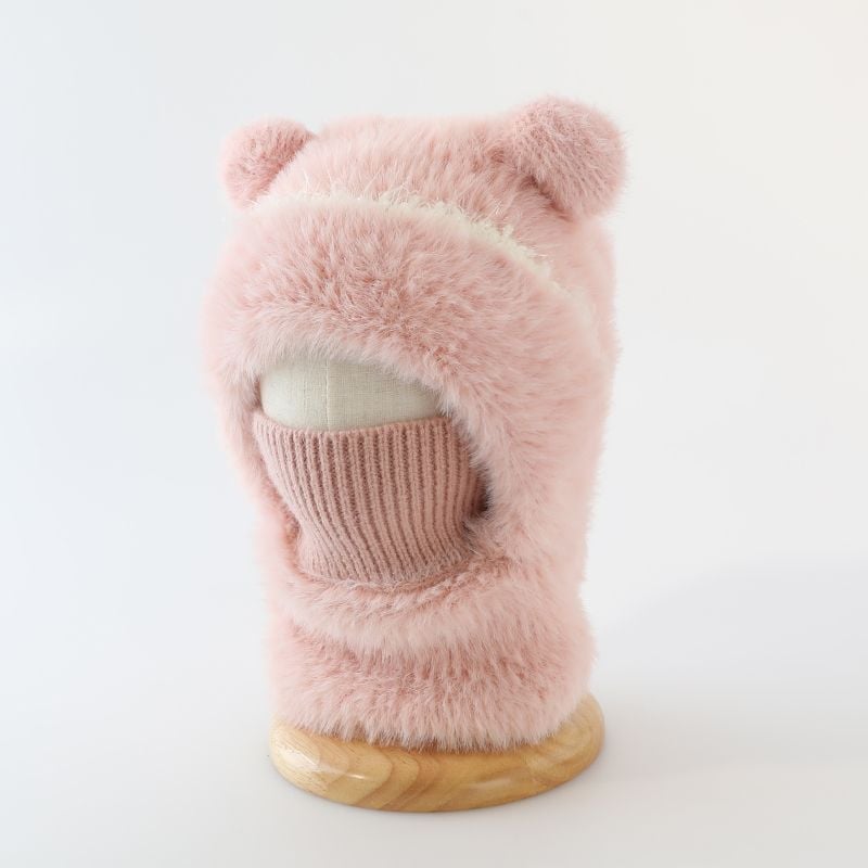 🔥LAST DAY 50% OFF - Women's Solid Pom Pom Bear-Ear Beanie Hat