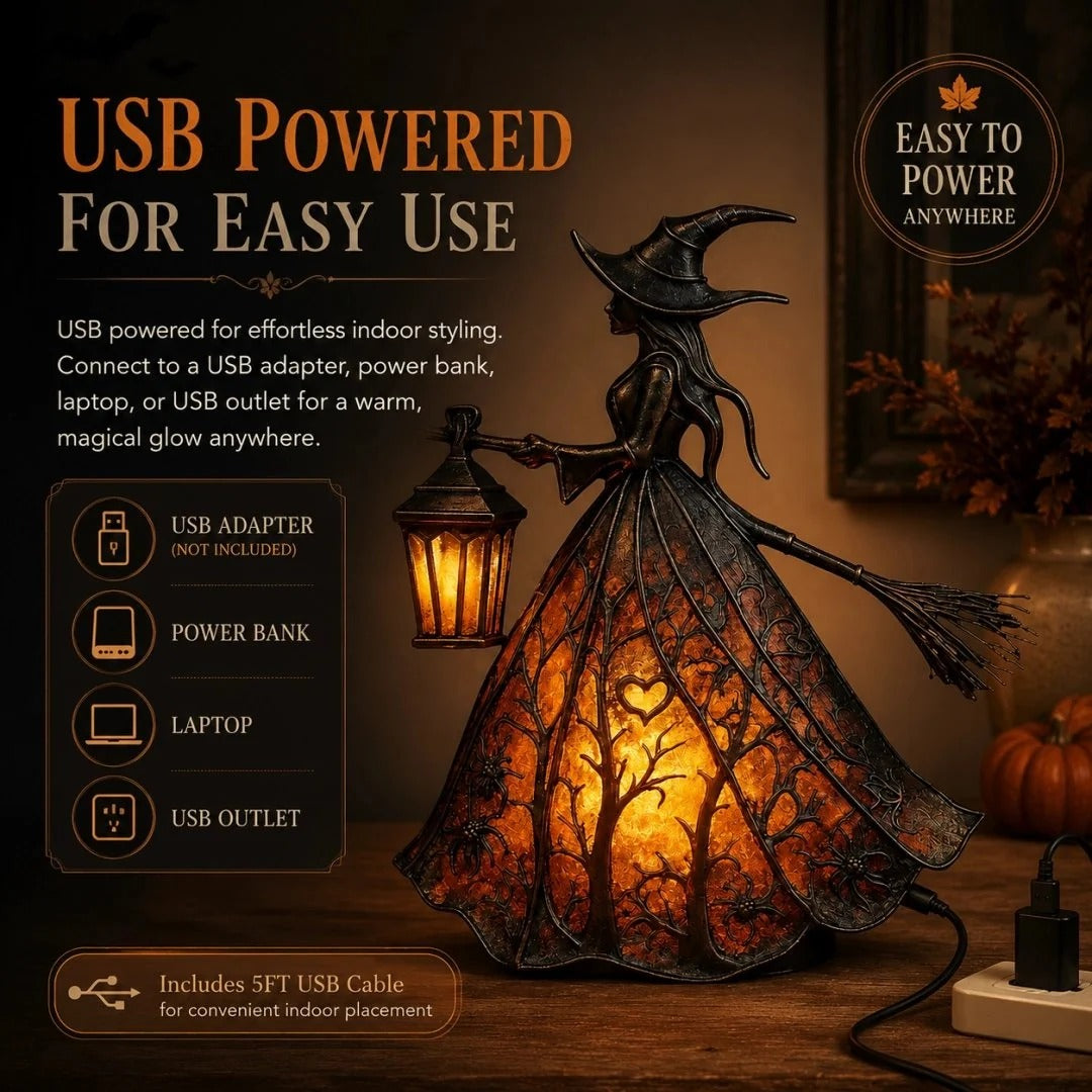 🧙‍♀️✨Halloween Witch Lamp Tabletop Decoration