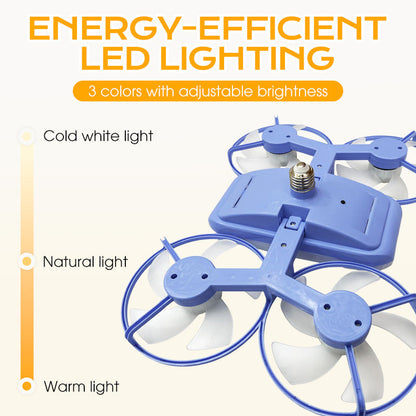 3-Speed E27 Drone Model Fan Light with Remote