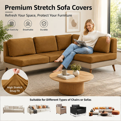 🪑 Stretch Sofa Cushion Covers Set (4 / 8 / 12 PCS) 🔥