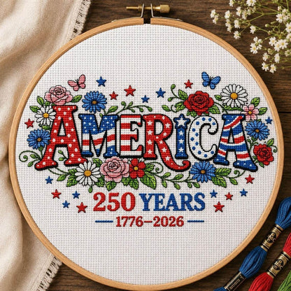 🔥Last Day 50% OFF - 🪡America 250 Years Cross Stitch Kit