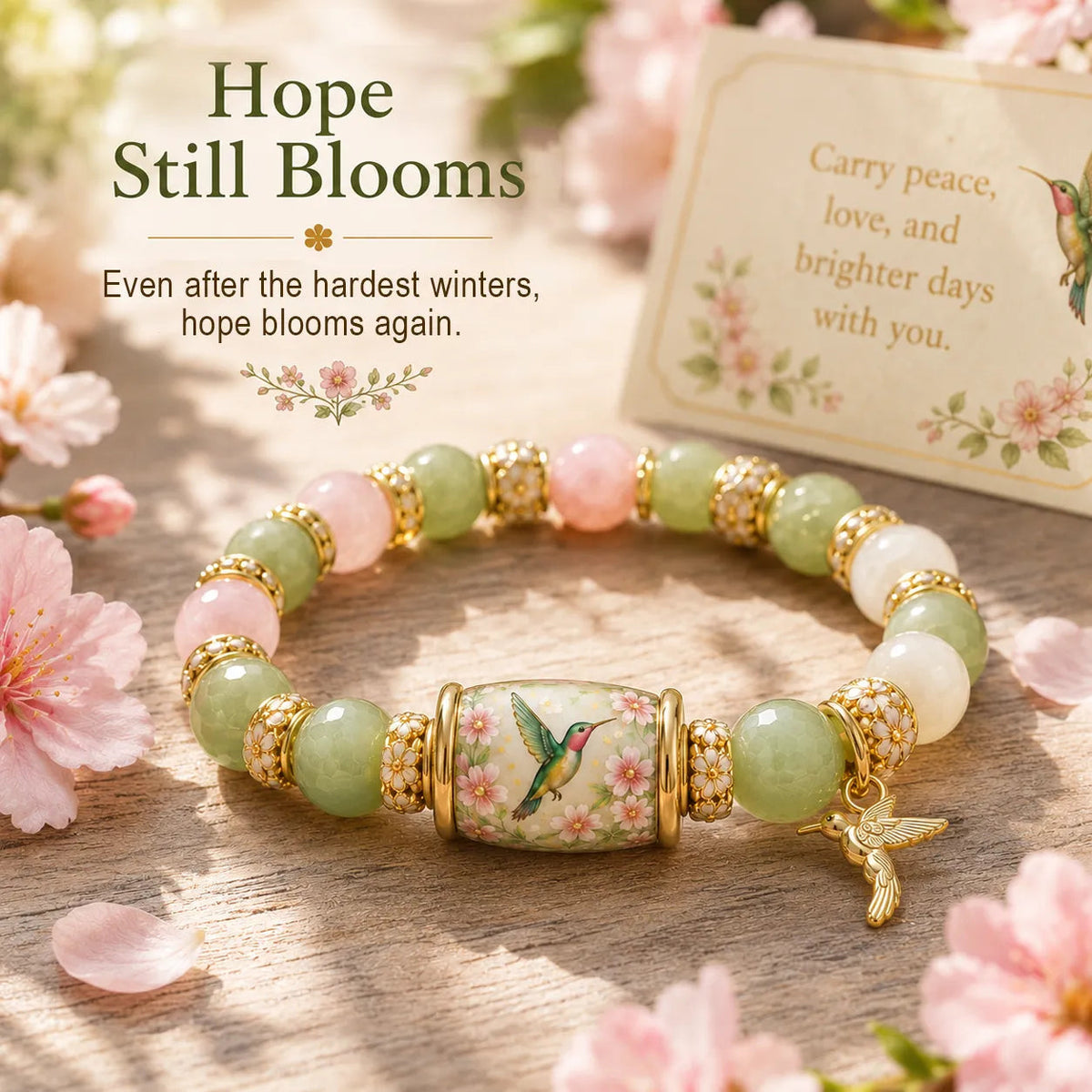 🌿 Love, Peace & Spring Blessings 💖 | 2026 Limited Edition Bracelet - With Gift Box - 10 In Stock