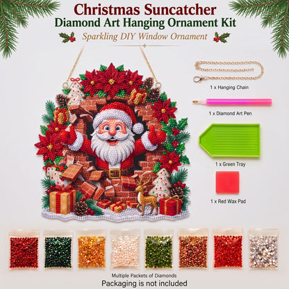 🎅🧱 Santa Chimney Diamond Art Ornament Kit – Sparkling DIY Christmas Hanging Decor